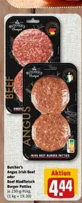 nahkauf Butcher's Angus Irish Beef oder Beef Rindfleisch Burger Patties Angebot