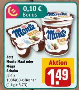 nahkauf Zott Monte Maxi oder Mega Schoko Angebot