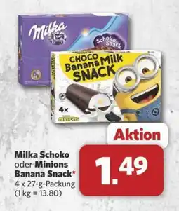 Combi Milka Schoko oder Minions Banana Snack Angebot