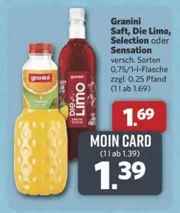 Combi Granini Saft, Die Limo, Selection oder Sensation Angebot