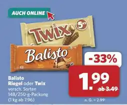 Combi Balisto Riegel oder Twix Angebot
