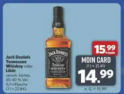 Combi Jack Daniels Tennessee Whiskey oder Likör Angebot