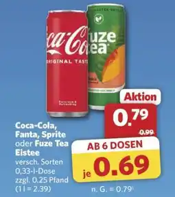 Combi Coca-Cola, Fanta, Sprite oder Fuze Tea Eistee Angebot