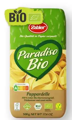 Scheck-in-Center Zabler Paradiso Bio Pappardelle Vegan Angebot
