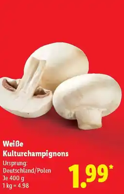 Lidl Weiße Kulturchampignons Angebot