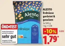 Lidl ALESTO Erdnüsse geröstet & gesalzen Angebot
