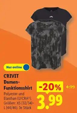 Lidl CRIVIT Damen Funktionsshirt Angebot