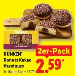 Lidl DUNKIN' Donuts Kakao Haselnuss Angebot