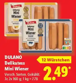 Lidl DULANO Delikatess Mini Wiener Angebot