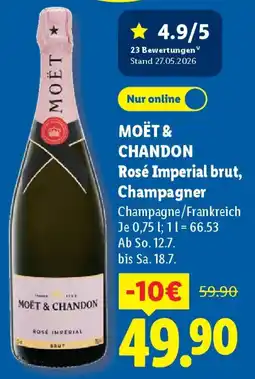 Lidl MOËT & CHANDON Rosé Imperial brut, Champagner Angebot