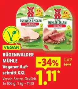 Lidl RÜGENWALDER MÜHLE Veganer Aufschnitt XXL Angebot