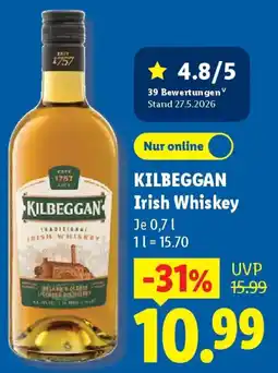 Lidl KILBEGGAN Irish Whiskey Angebot