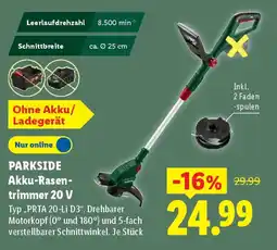 Lidl PARKSIDE Akku-Rasentrimmer 20 V Angebot