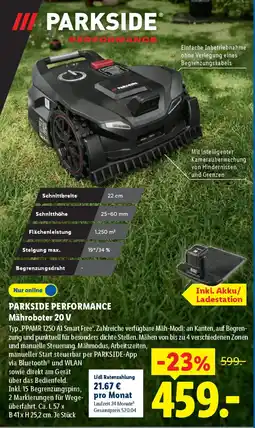 Lidl PARKSIDE PERFORMANCE Mähroboter 20 V Angebot