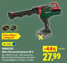 Lidl PARKSIDE Akku-Kartuschenpresse 20 V Angebot