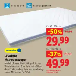 Lidl LIVARNO Matratzentopper Angebot