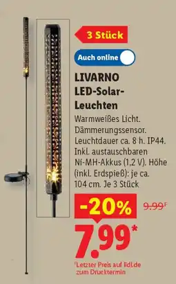 Lidl LIVARNO LED-Solar- Leuchten Angebot