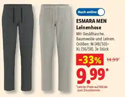 Lidl ESMARA MEN Leinenhose Angebot