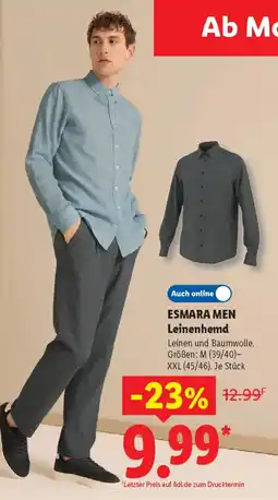 Lidl ESMARA MEN Leinenhemd Angebot