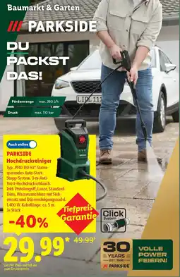 Lidl PARKSIDE Hochdruckreiniger Angebot