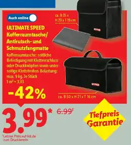 Lidl ULTIMATE SPEED Kofferraumtasche/ Antirutsch- und Schmutzfangmatte Angebot