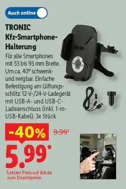 Lidl TRONIC Kfz-Smartphone- Halterung Angebot