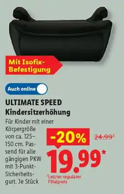 Lidl ULTIMATE SPEED Kindersitzerhöhung Angebot