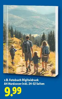 Lidl z.B. Fotobuch Digitaldruck A4 Hardcover inkl. 24-32 Seiten Angebot