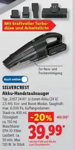 Lidl SILVERCREST Akku-Handstaubsauger Angebot