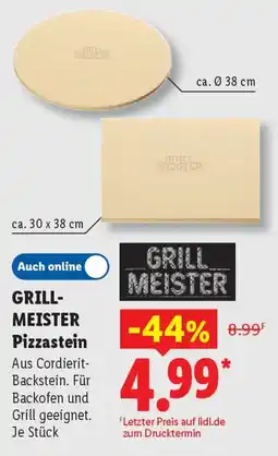 Lidl GRILL- MEISTER Pizzastein Angebot