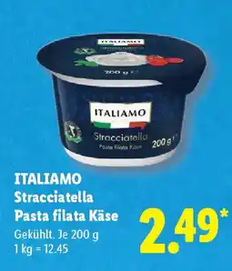 Lidl ITALIAMO Stracciatella Pasta filata Käse Angebot