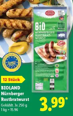 Lidl BIOLAND Nürnberger Rostbratwurst Angebot