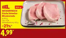Lidl METZGERFRISCH Frische Schweine- Minutensteaks Angebot