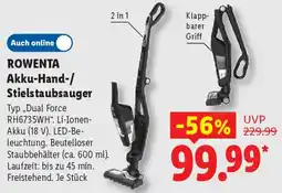 Lidl ROWENTA Akku-Hand-/ Stielstaubsauger Angebot