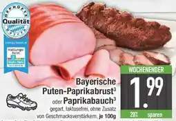 E-Center Bayerische Puten-Paprikabrust oder Paprikabauch Angebot