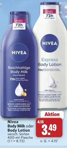 Combi Nivea body milk Angebot