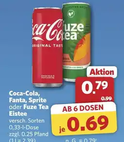 Combi Coca-cola oder fuze tea coca-cola, fanta, sprite oder eistee Angebot