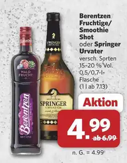 Combi Berentzen fruchtige/smoothie shot Angebot
