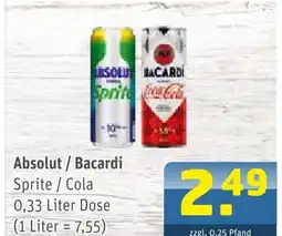 Getränke Arena Absolut sprite Angebot