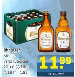 Getränke Arena Bitburger steinie Angebot