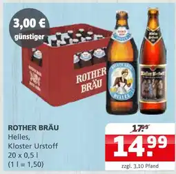Getränke Quelle Rother bräu helles Angebot