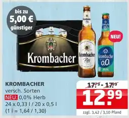 Getränke Quelle Krombacher 0,0% herb Angebot