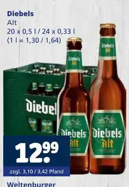 Getränkewelt Diebels alt Angebot