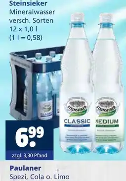 Getränkewelt Steinsieker mineralwasser Angebot