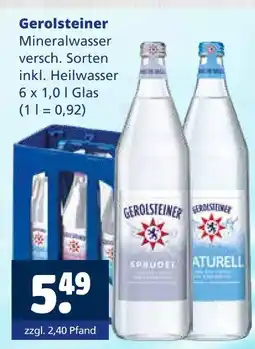 Getränkewelt Gerolsteiner mineralwasser Angebot