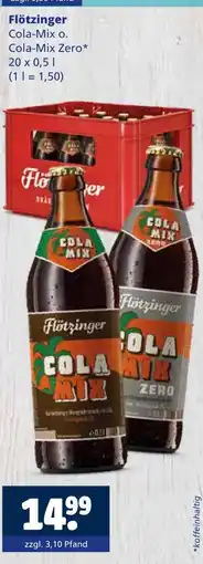 Getränkewelt Flötzinger cola-mix o. cola-mix zero Angebot
