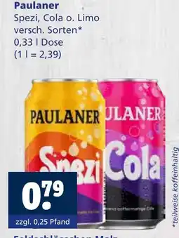 Getränkewelt Paulaner spezi, cola o. limo Angebot