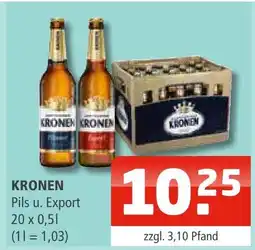 Getränke Oase Kronen pils u. export Angebot