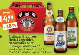 tegut Erdinger brauhaus helles lagerbier Angebot