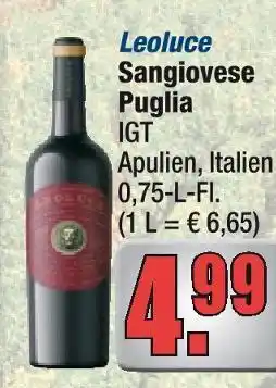 alldrink Leoluce sangiovese puglia igt Angebot